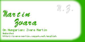 martin zvara business card